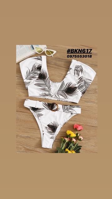[BKN617] &lt;ÂU&gt; SET BIKINI TAY NGẮN (CẠP CAO)
