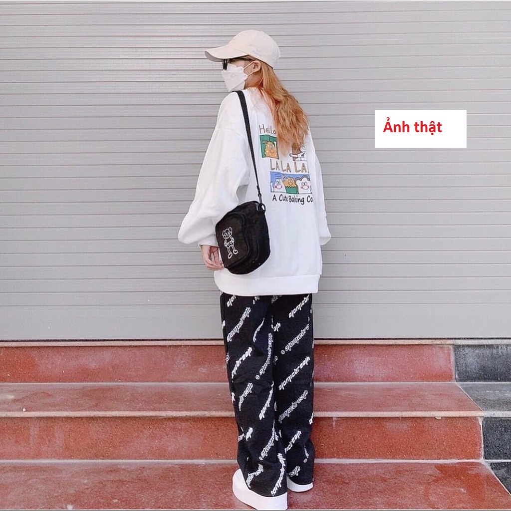 Áo Sweater Nam Nữ In Bánh Cookie Có Ảnh Thật - Áo Thu Đông Chất Nỉ Ngoại Mềm Mịn Màu Trắng Unisex Hottrend 2021 X.Store