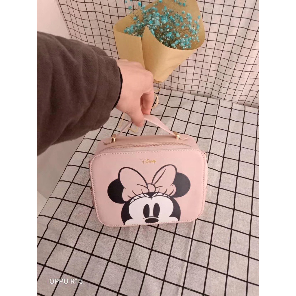DISNEY Túi Đeo Chéo Hình Chuột Mickey / Gấu Pooh / Chuột Mickey Dễ Thương Cho Nữ