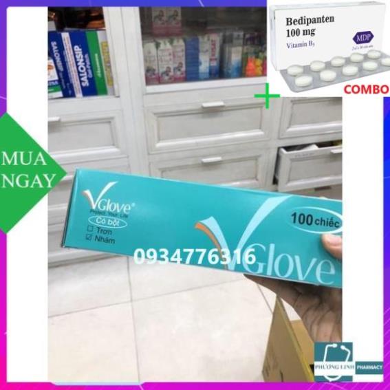 Combo Bedipanten 100mg +  GĂNG TAY Y TẾ CÓ BỘT 100 chiếc