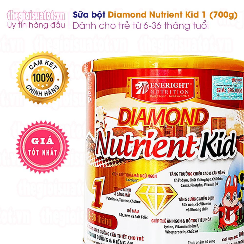 Sữa công thức Diamond Nutrient Kid 1 "700g", sữa bột cho bé giúp trẻ em phát triển thể chất và trí tuệ G.Kids.store
