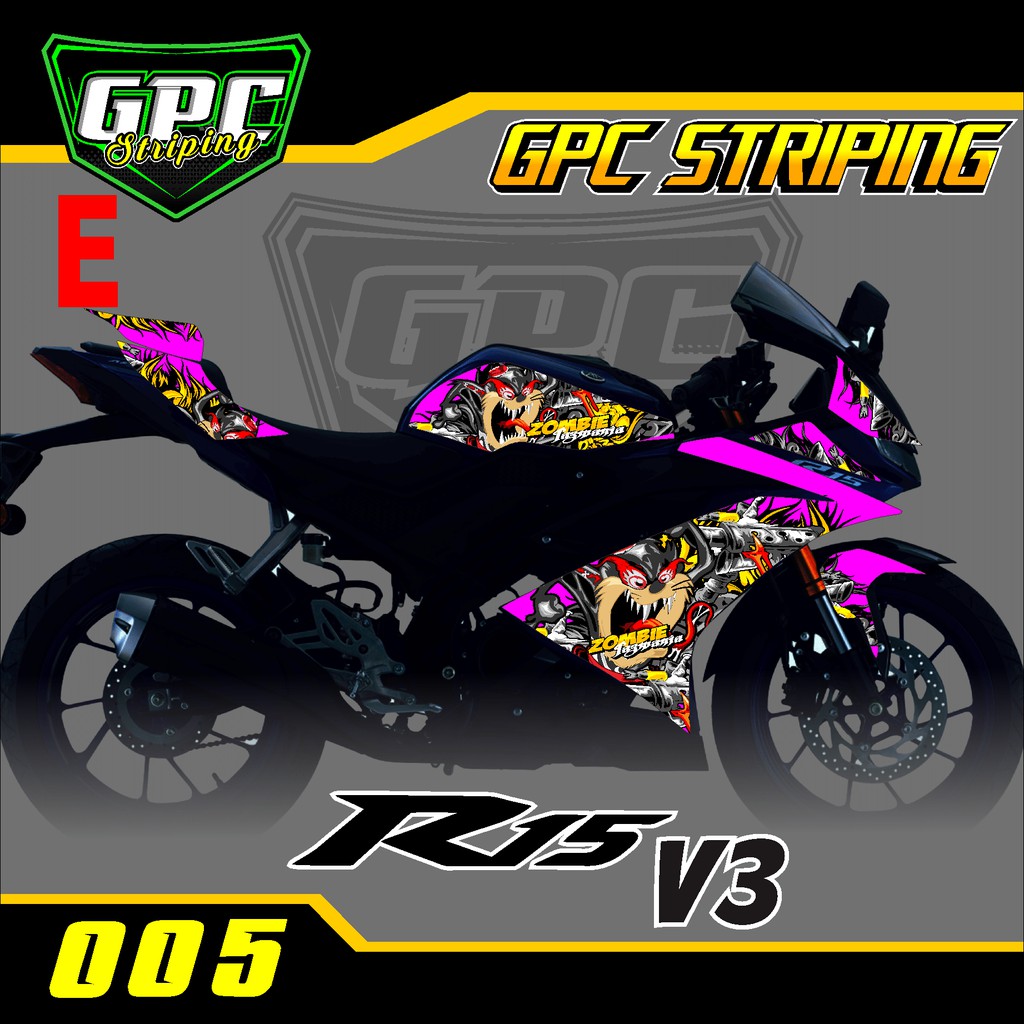 Sticker Dán Trang Trí Xe Hơi R15 V3 Tasmania Devil 005