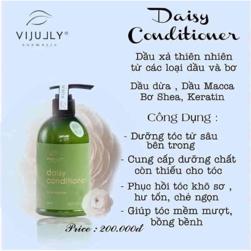 [TÓC SUÔN MƯỢT CHÍNH HÃNG 100%] DẦU XẢ DỪA HOA CÚC VIJULLY SUÔN MƯỢT TÓC, GIẢM SƠ RỐI, KHÔ SƠ, CHẺ NGỌN TÓC | BigBuy360 - bigbuy360.vn
