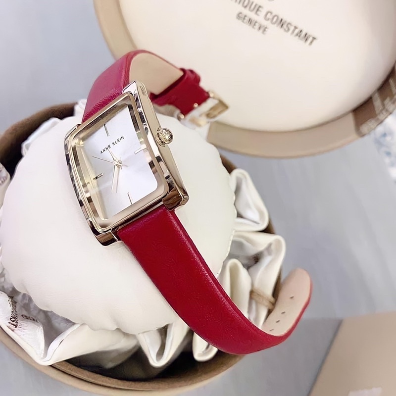 Đồng hồ nữ ANNE KLEIN model AK/2706CHRD dây da tone đỏ sang trọng