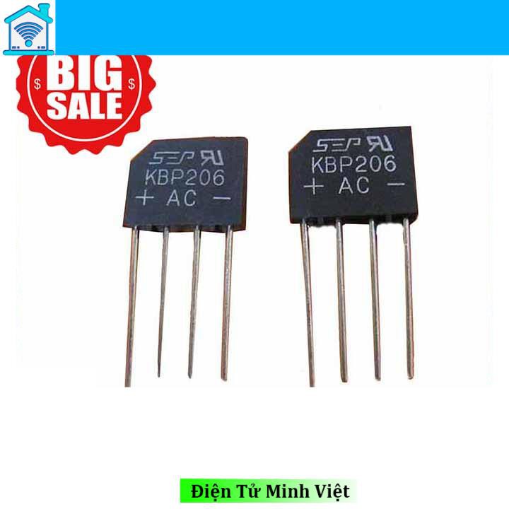 Diode Cầu 2A Dẹt ( KBP206 2A 600)