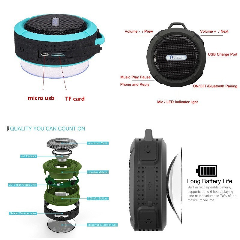 Loa Bluetooth Không Dây Chống Sốc
