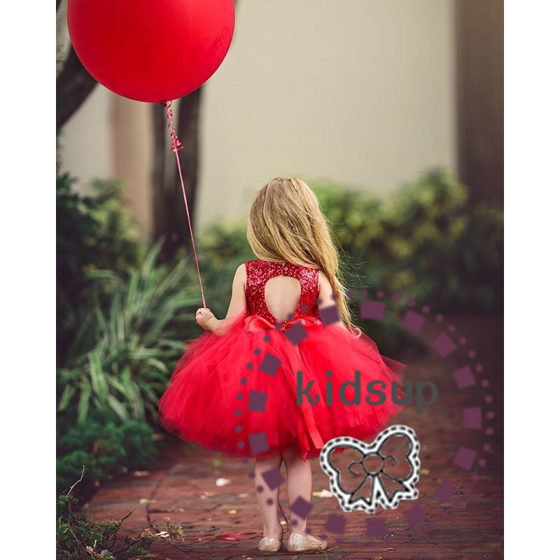 ✸ღ✸Fashion Kids Baby Flower Girls Party Sequins Dress Gown Bridesmaid Dresses XMAS
