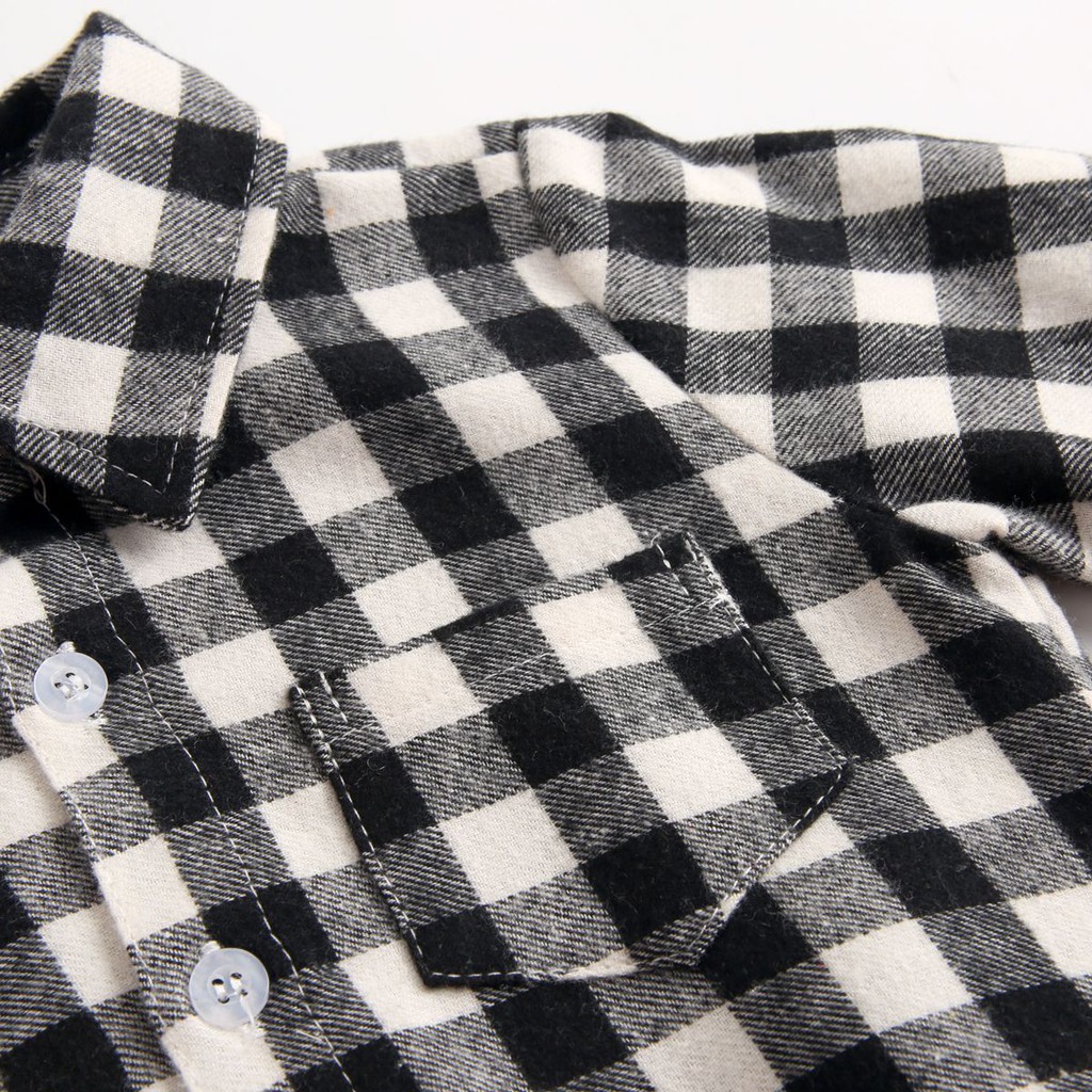 Áo Sơ Mi Liền Thân Sanlutoz Màu Đen Kiểu Dáng Đơn Giản Cho Bé Trai