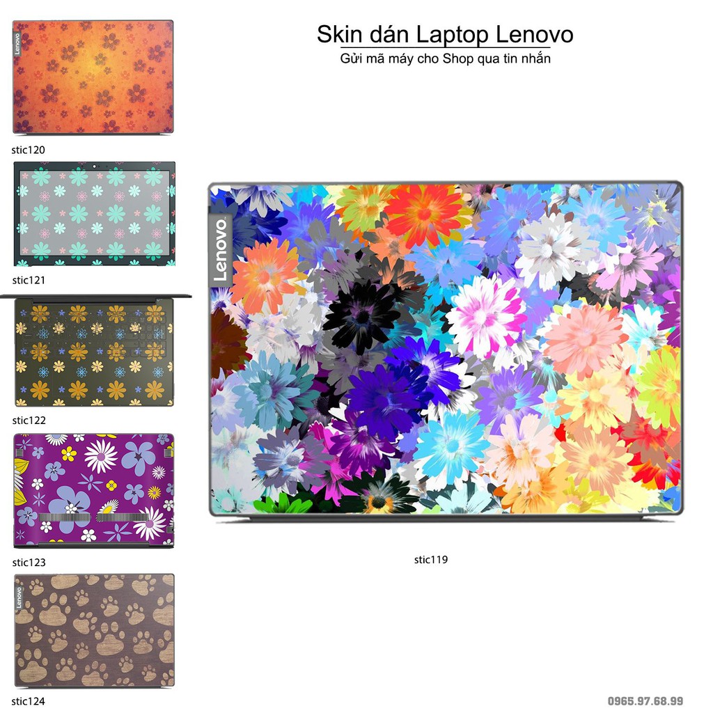 Skin dán Laptop Lenovo in hình Hoa văn sticker _nhiều mẫu 20 (inbox mã máy cho Shop)