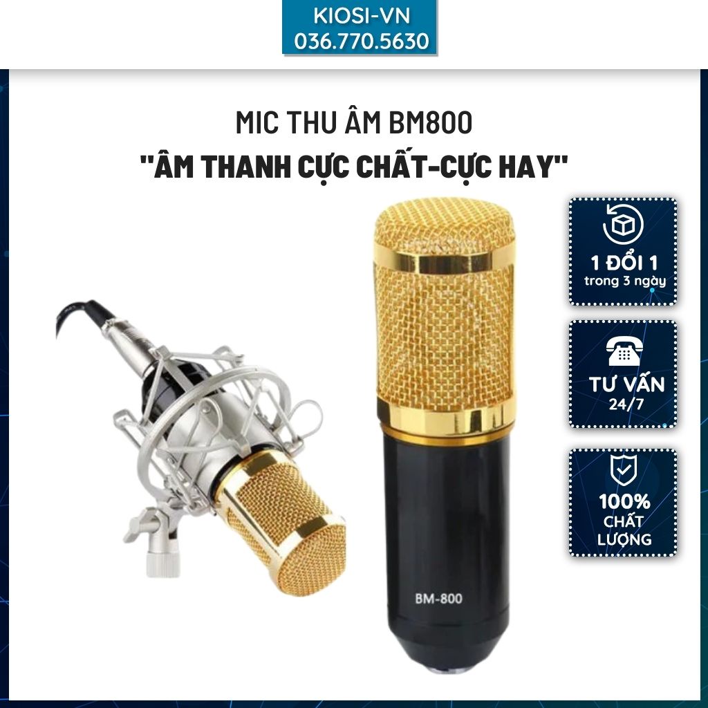 Bộ thu âm cực chất, Mic thu âm BM800 ÂM THANH CỰC CHẤT NHƯ PHÒNG THU CỰC THẬT SỐNG ĐỘNG