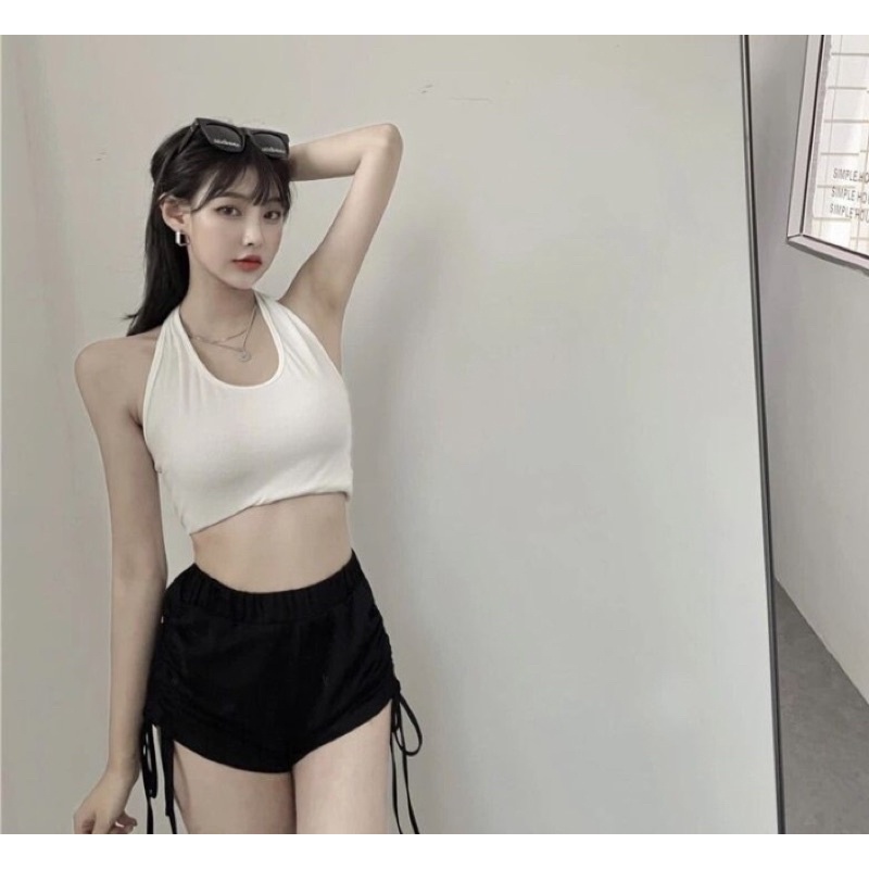 Áo yếm kèm quần rút dây 2 bên