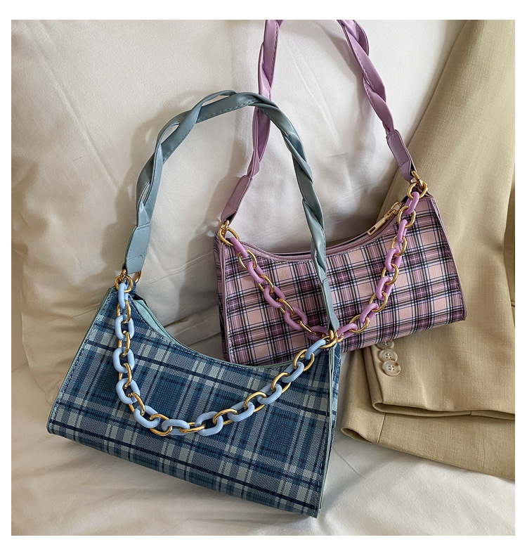 SUXI Túi Xách Đeo Vai Kẻ Sọc Kiểu Hàn Quốc Xinh Xắn Cho Nữ