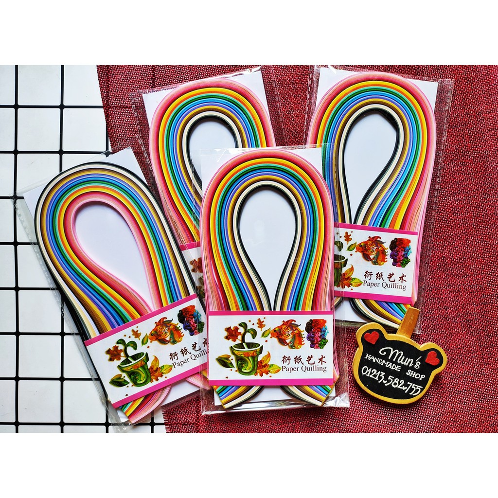 Combo 6 món làm thiệp giấy xoắn Quilling (gói cơ bản đầy đủ)