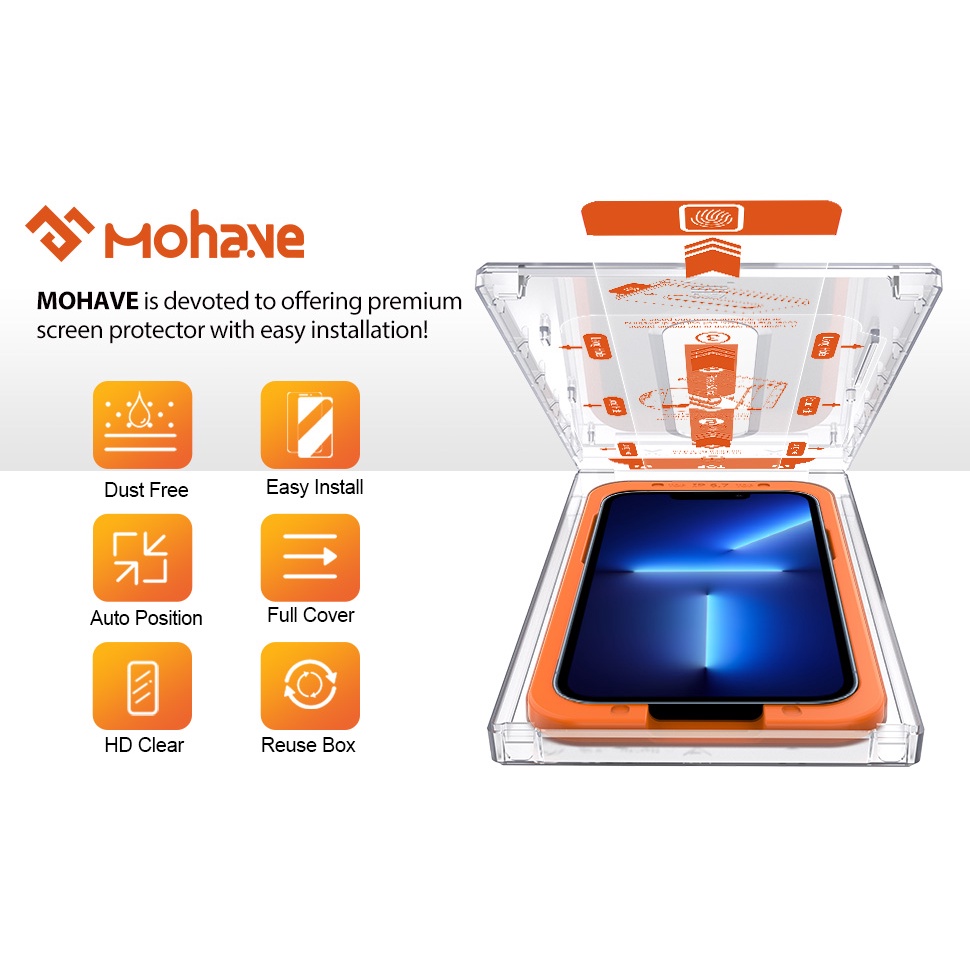 Kính cường lực iphone MAGICBOX tự dán chính hãng cao cấp, Cường lực MAGIC BOX  có lưới bảo vệ loa