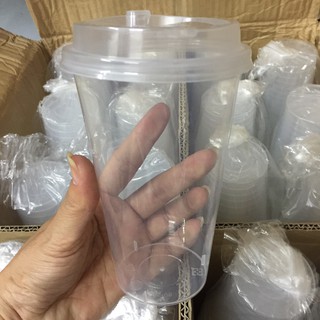 Cốc Lạnh PET nắp cầu 500ml