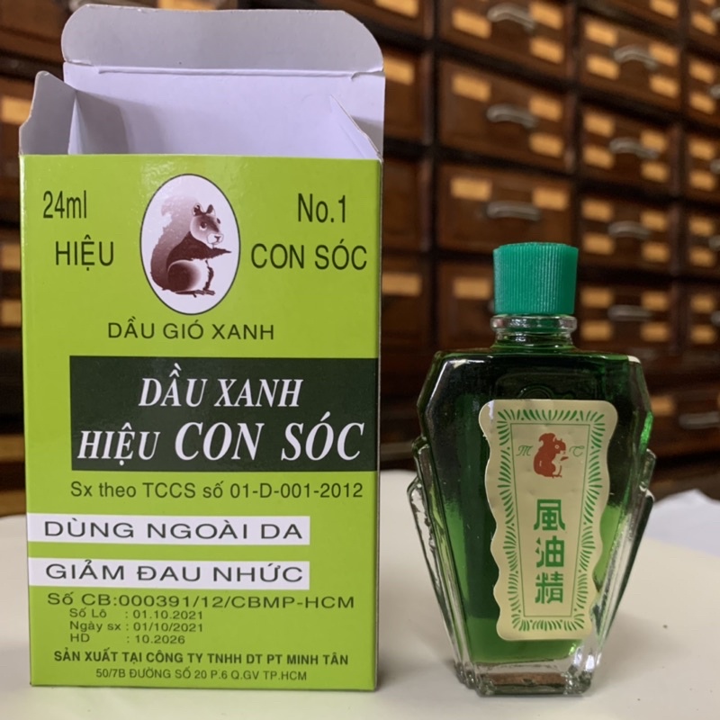 Dầu gió xanh hiệu con sóc 24ml