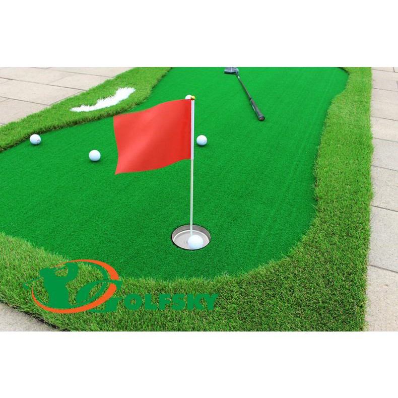 Thảm Tập Putting Golf Kích Thước 3m x 1,5m ( Tặng kèm 2 hố cờ và 10 bóng golf)