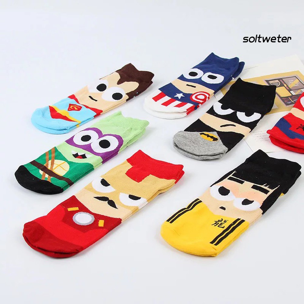 Vớ Cotton Cổ Cao Họa Tiết Các Siêu Anh Hùng Cá Tính