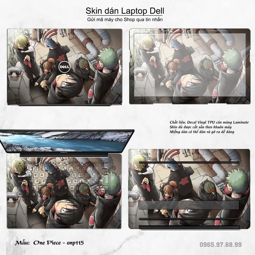 Skin dán Laptop Dell in hình One Piece _nhiều mẫu 12 (inbox mã máy cho Shop)