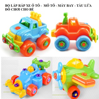 BỘ LẮP RÁP XE VÀ MÁY BAY ĐỒ CHƠI CHO BÉ