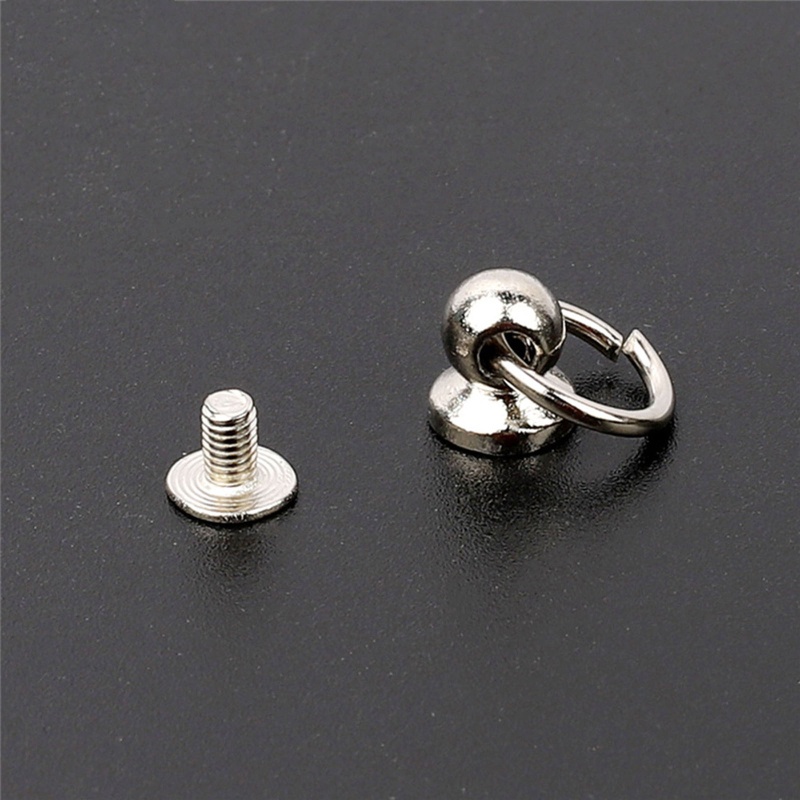 Set 10 đầu đinh tán đầu tròn bằng kim loại dùng làm đồ da handmade DIY