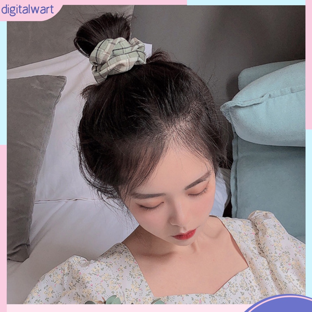 Dây Buộc Tóc Họa Tiết Ca Rô Phong Cách Hàn Quốc Dành Cho Nữ