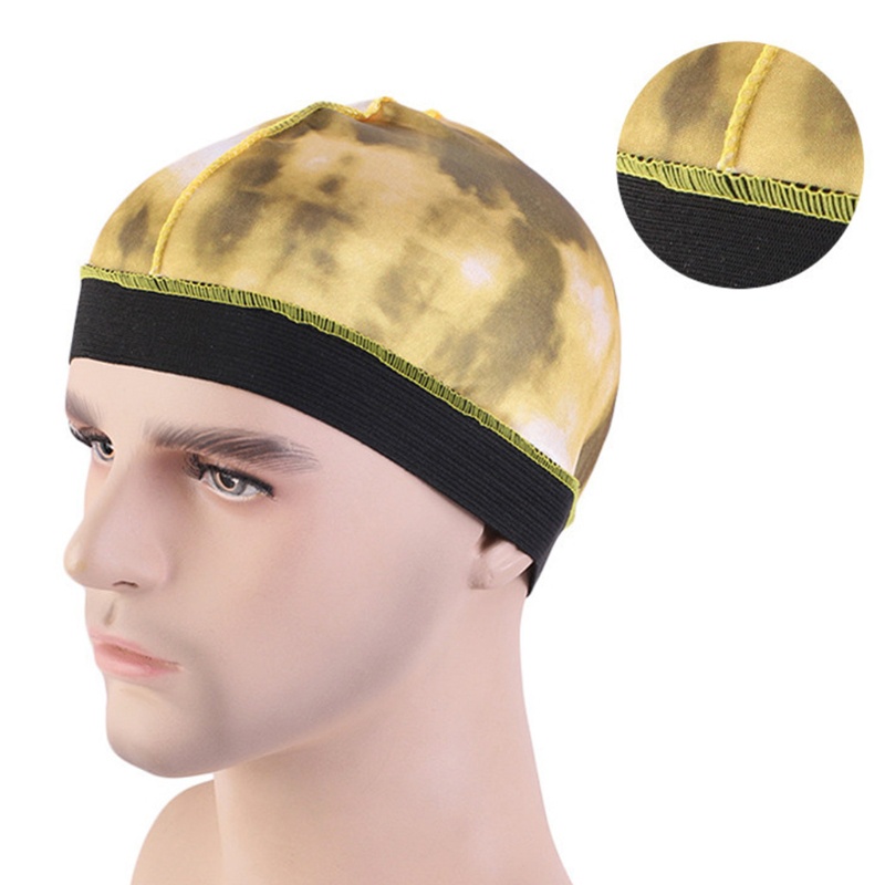 Mũ Trùm Đầu Giả Lụa Co Giãn Nhuộm Màu Gradient Thời Trang Unisex