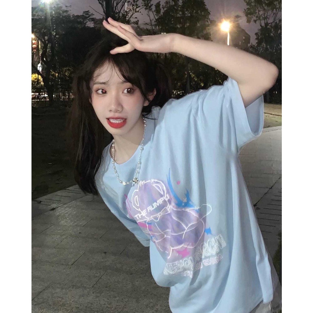 NRVP Áo Thun Nữ Cổ Tròn Ngắn Tay Thời Trang Mùa Hè Phong Cách Hàn Quốc 2022