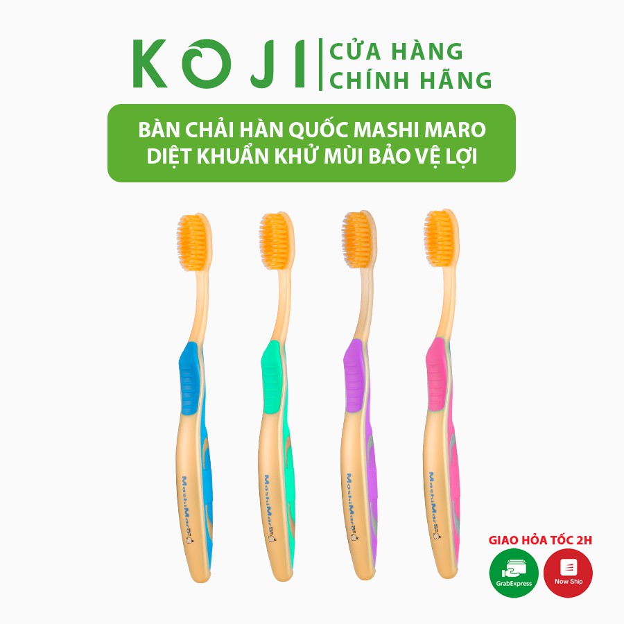 Bàn chải đánh răng EQ Tech Mashimaro Nano bàn chải lông mềm 2 tầng chính hãng Hàn Quốc diệt khuẩn khử mùi hôi bảo vệ lợi