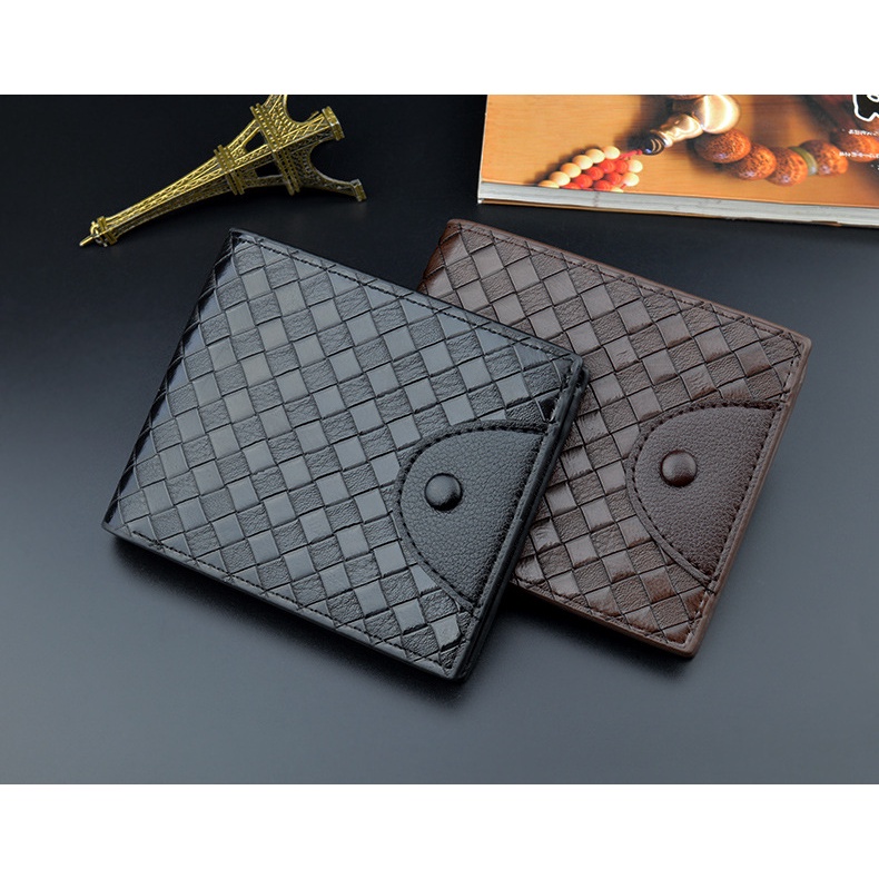 Ví nam đẹp kiểu ví ngang Hàn Quốc Chất Liệu Da PU Cao Cấp da mềm nhiều ngăn có ngăn kéo Trong