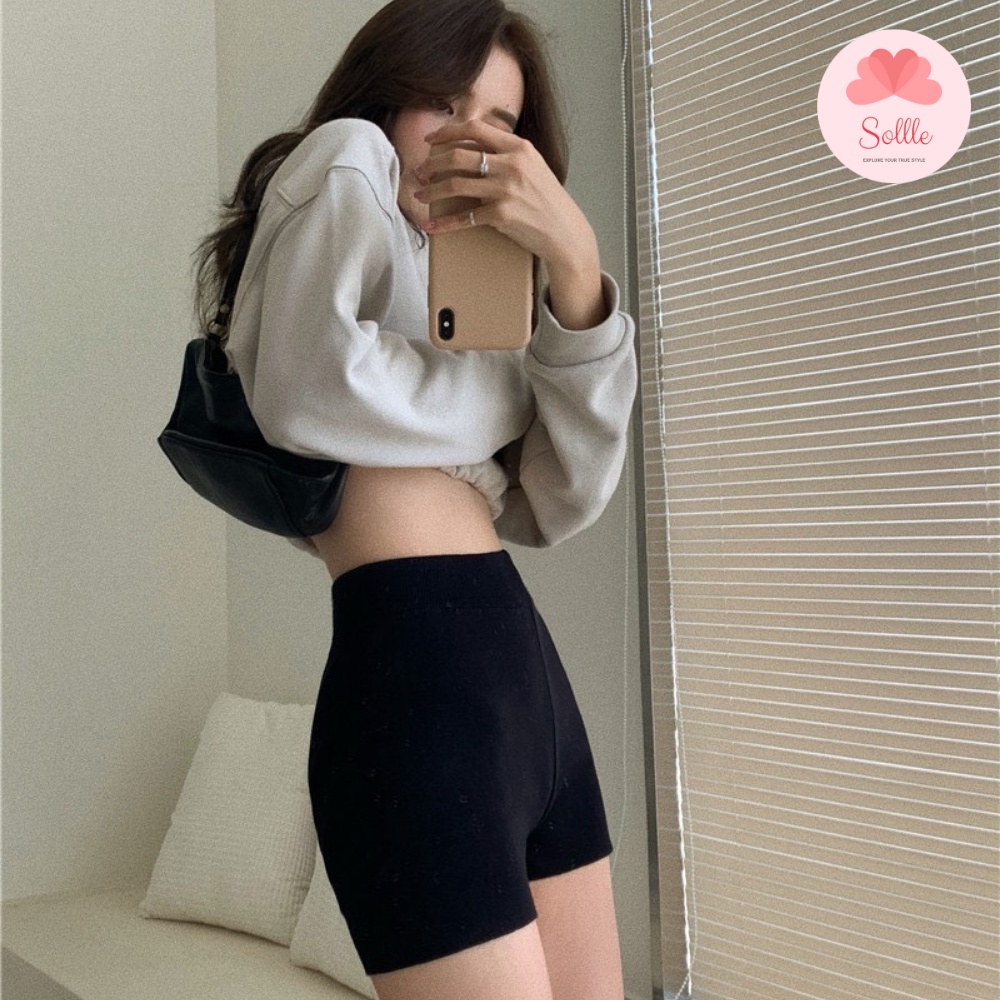 Quần legging đùi short body dáng ôm boxer ngắn phong cách sporty thể thao cá tính Sollle QSL001