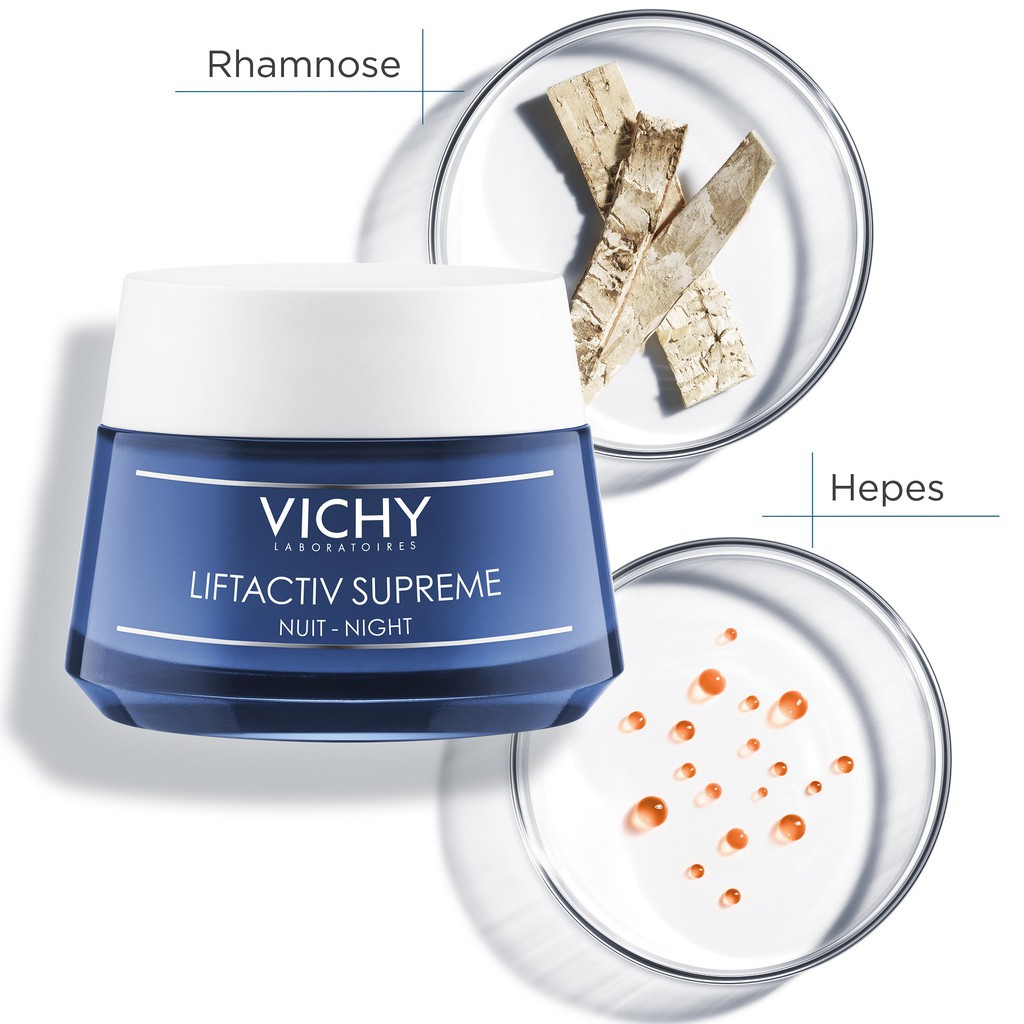 [CHÍNH HÃNG] Kem dưỡng chống nhăn & làm săn chắc da (Ban đêm) VICHY Liftactiv Supreme Night Anti-Wrinkle Cream 50ml