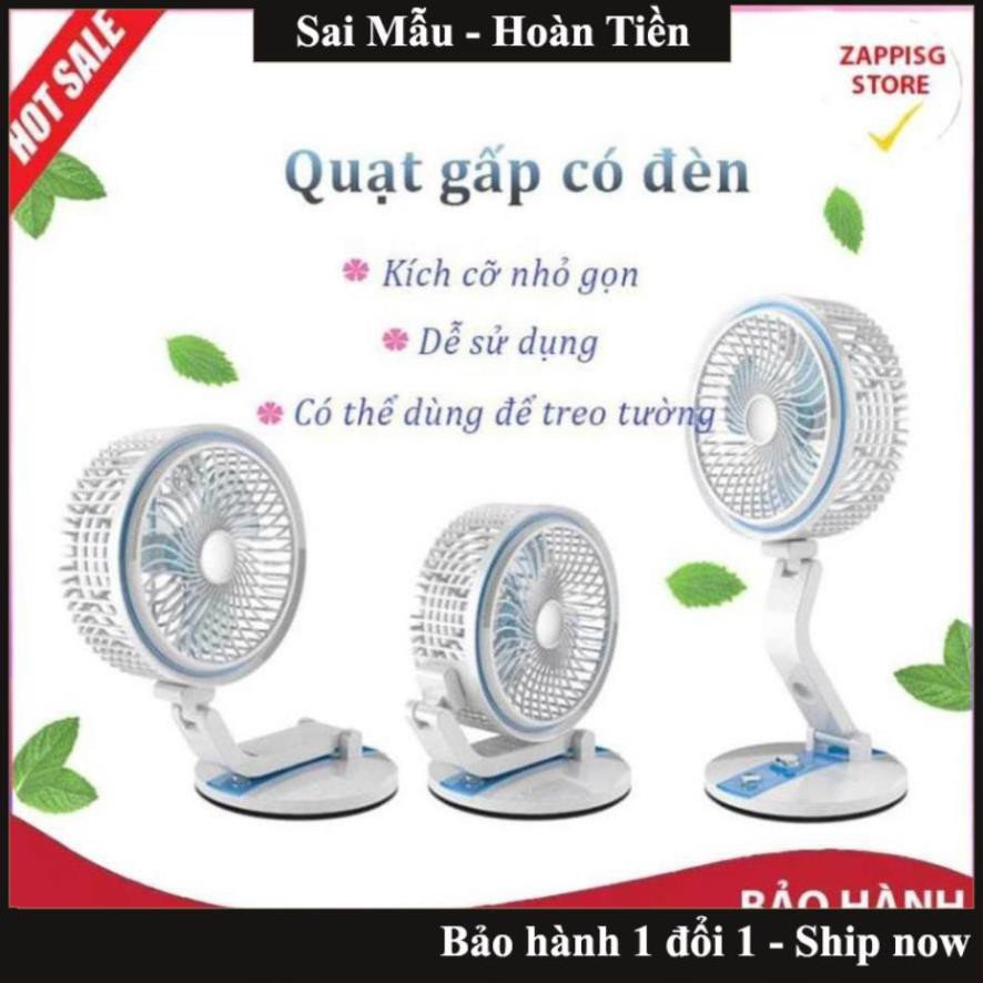 Quạt Tích Gấp Điện Có Đèn Bảo Hành 1 Đổi 1