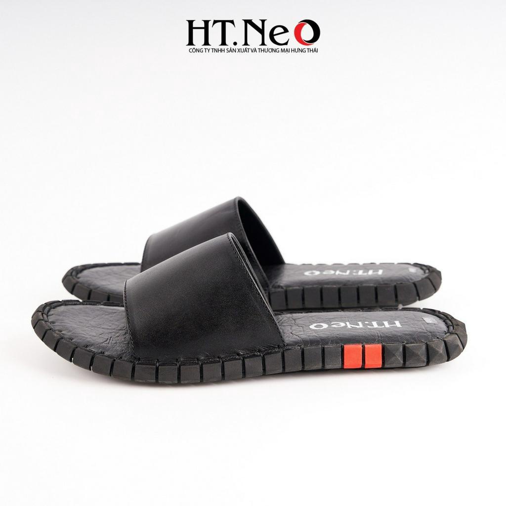 Dép nam cao cấp - Sandal nam HT.NEO da bò nguyên miếng, kiểu dáng trẻ trung, năng động  đế cao su SD181