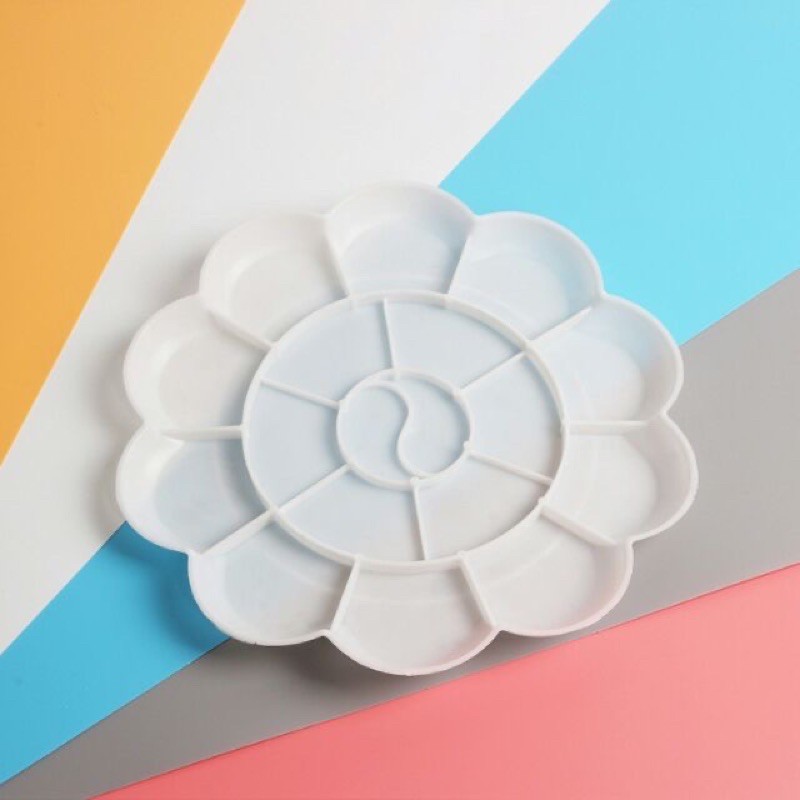 Khay pha màu hoa đào 18cm rẻ đẹp