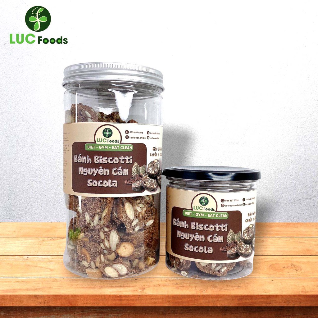 Bánh Biscotti Socola ăn kiêng Nguyên cám LUCfoods - Lành mạnh, Thơm ngon, Phù hợp Eat clean [100g-300g]