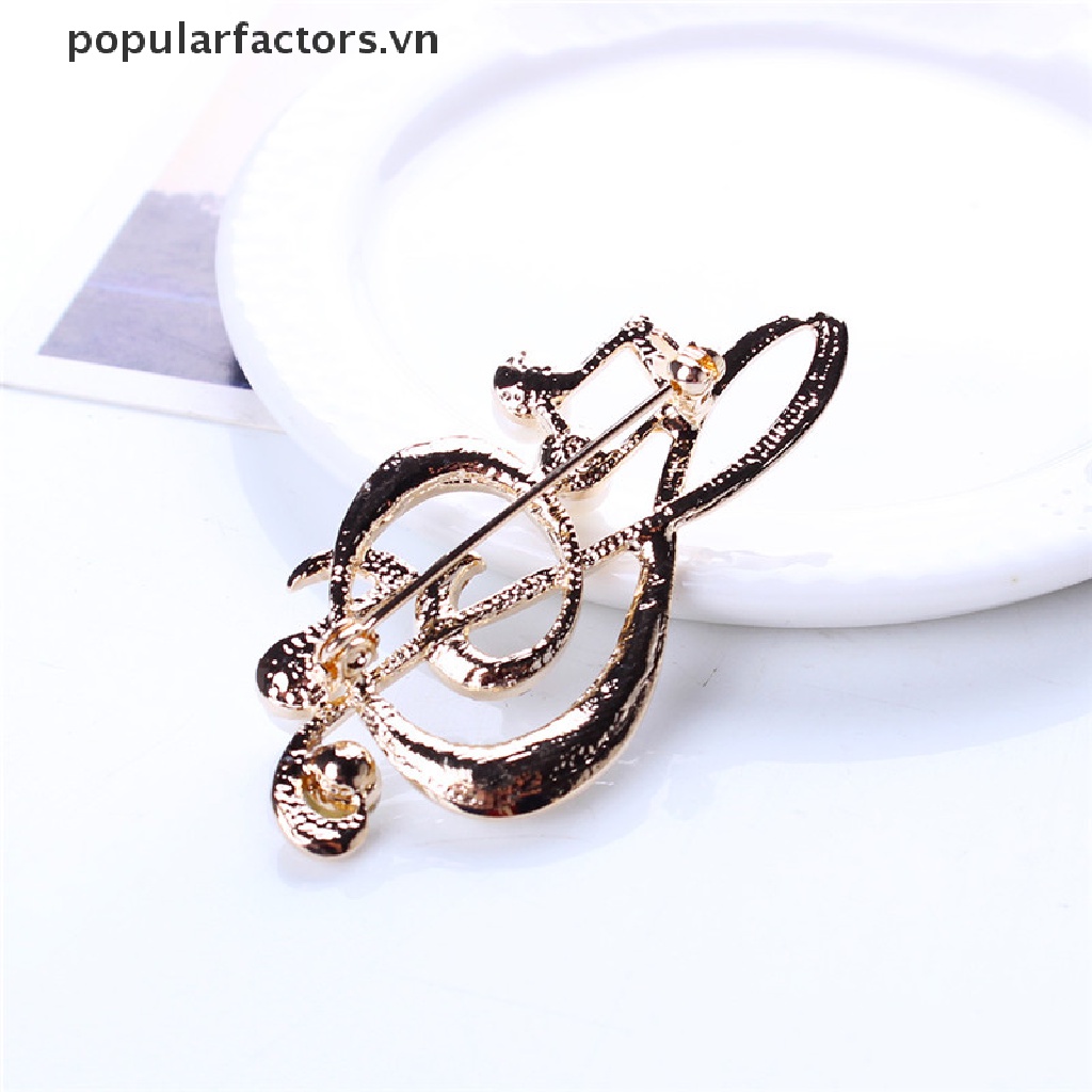 Ghim Cài Áo Hình Nốt Nhạc Đính Đá Thời Trang