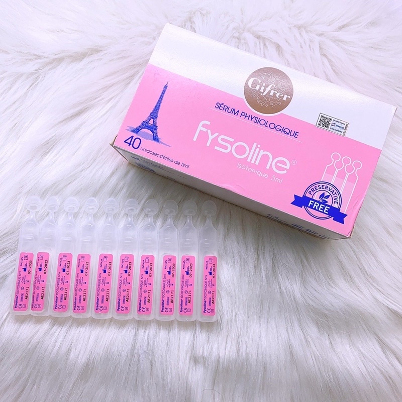 Nước muối sinh lý Physiodose Gilbert Pháp (40 ống 5ml) siêu sạch