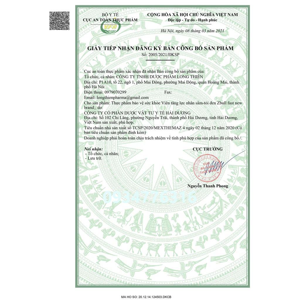✅ Viên tăng lực nhân sâm tỏi đen ZBULL - khôi phục sinh lực, tăng cường sức đề kháng