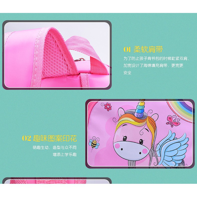 Balo mẫu giáo cho bé trai gái nhân vật hoạt hình TE48