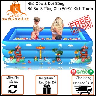 Bể Bơi Phao Bơm Hơi Tại Nhà Chống Trượt An Toàn Cho Bé, Lựa Chọn Bộ Quà Tặng Siêu Hấp Dẫn, Hàng Loại 1