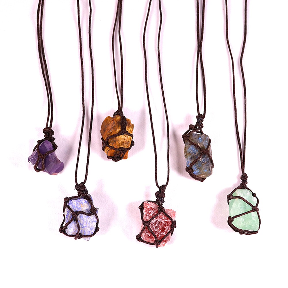 vòng cổ Mặt Đá Fluorite Tự Nhiên