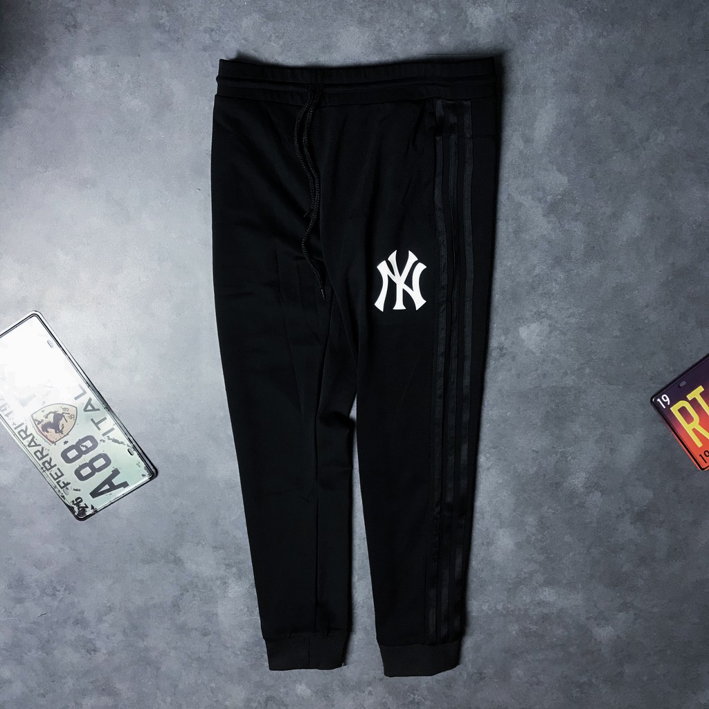 Quần Jogger 3 Sọc Đen Ép Logo Trắng Chắc Chắn, Vải Thun Co Dãn 4 Chiều (ảnh thật) - N114