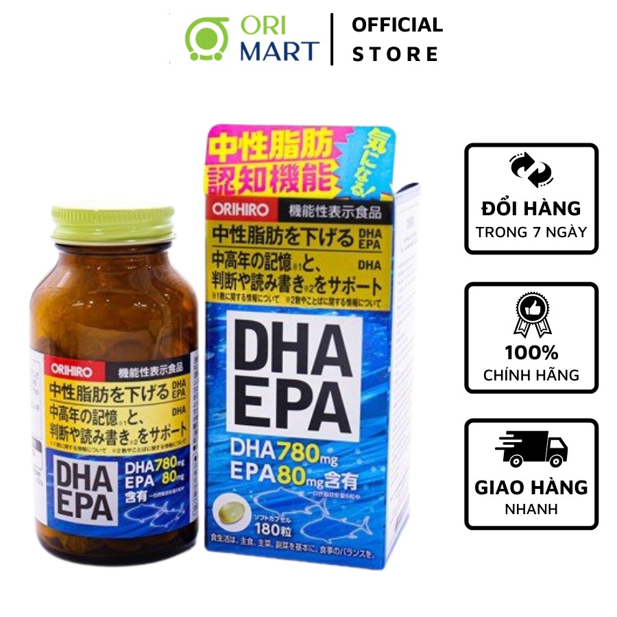 Thực Phẩm Bảo Vệ Sức Khỏe DHA, EPA Orihiro (ORIHIRO DHA EPA)