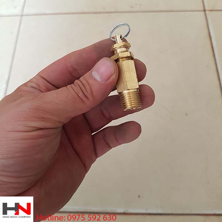 Van an toàn máy nén khí và bình bọt tuyết XẢ MÓC áp chịu max 12kg chân ren 13mm