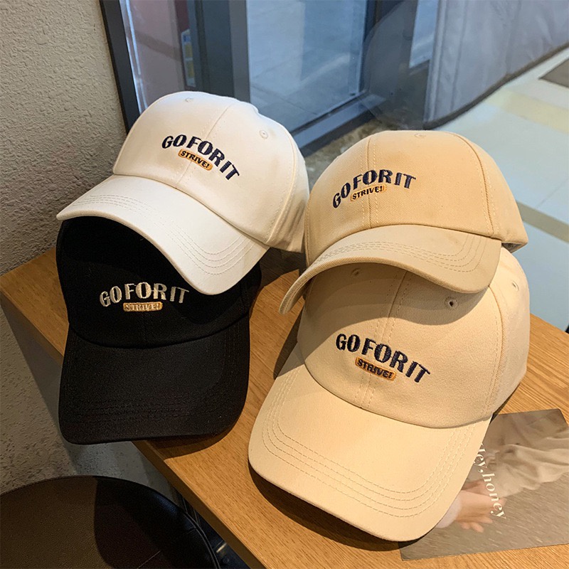 Mũ Lưỡi Trai Nón Kết Nhung Cao Cấp Thêu Chữ Goforit 485 Phong Cách Ulzzang Form Unisex Nam Nữ - Hazo