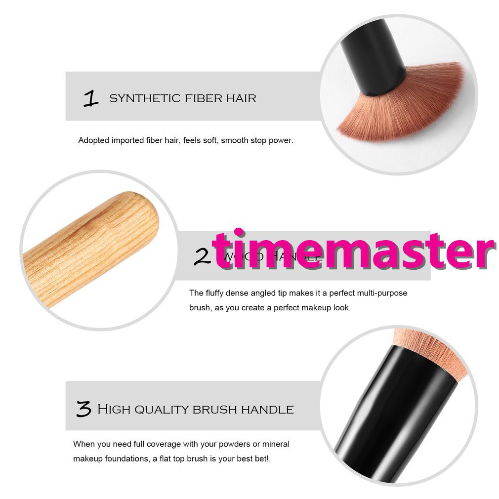 [Hàng mới về] Cọ trang điểm sợi fiber mềm mịn đầu xiên thích hợp cho phấn phủ