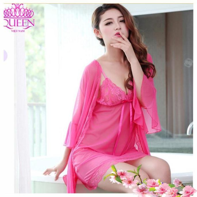 [FlashSale Giá Sỉ] Váy ngủ có áo choàng đẹp VAY272C - đầm ngủ kèm áo choàng siêu sang chảnh