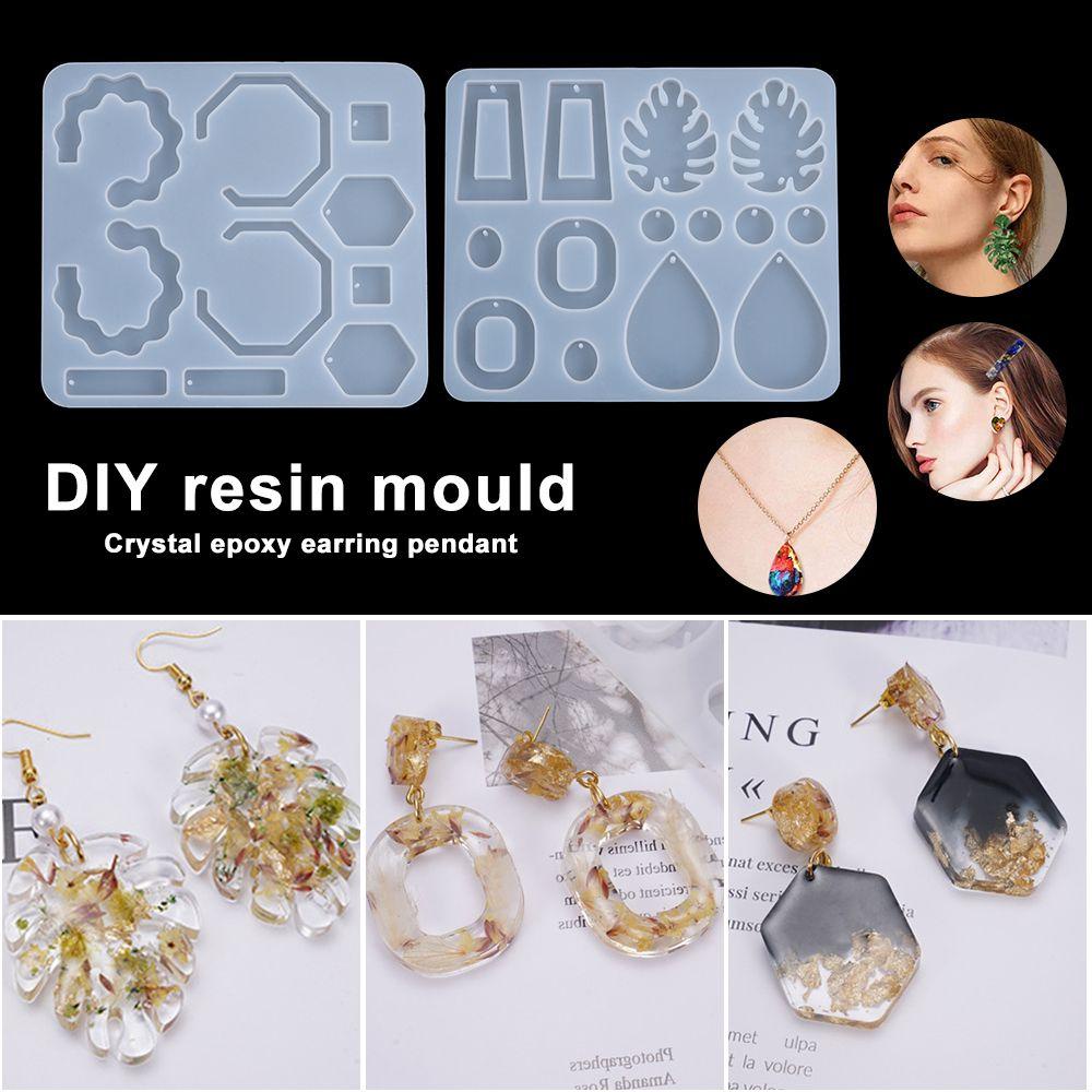 Khuôn Silicone Làm Bông Tai Epoxy Resin UV Thủ Công