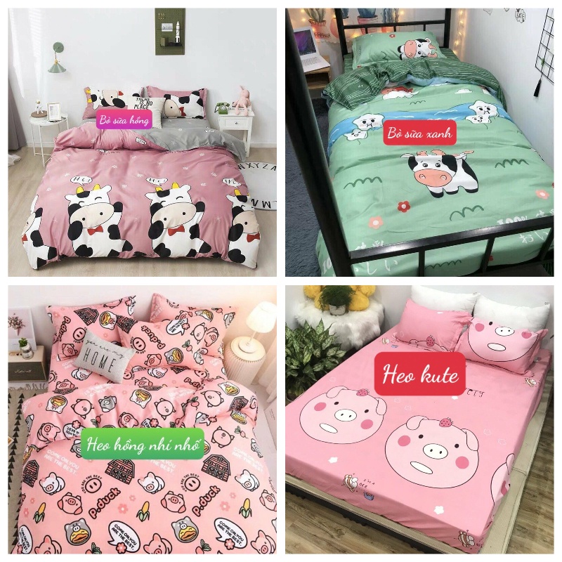 Sài gòn Bộ drap ga gối poly giường 1m6 mẫu cầu vồng